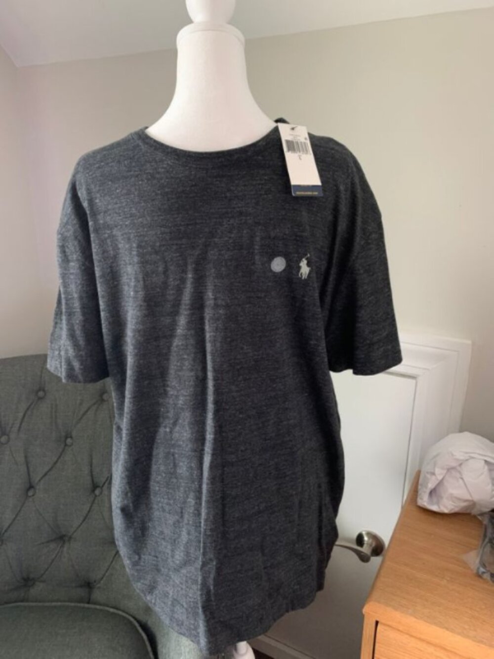 Polo Ralph Lauren Classic Fit Black Crew Neck Short Sleeve Polo Pony Tee L